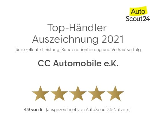 Auszeichnung AutoScout24 Top-Händler 2021